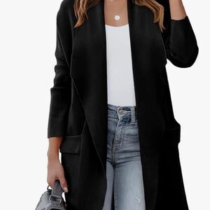 Anabress women’s Sweater long  black cardigan with pockets size XS